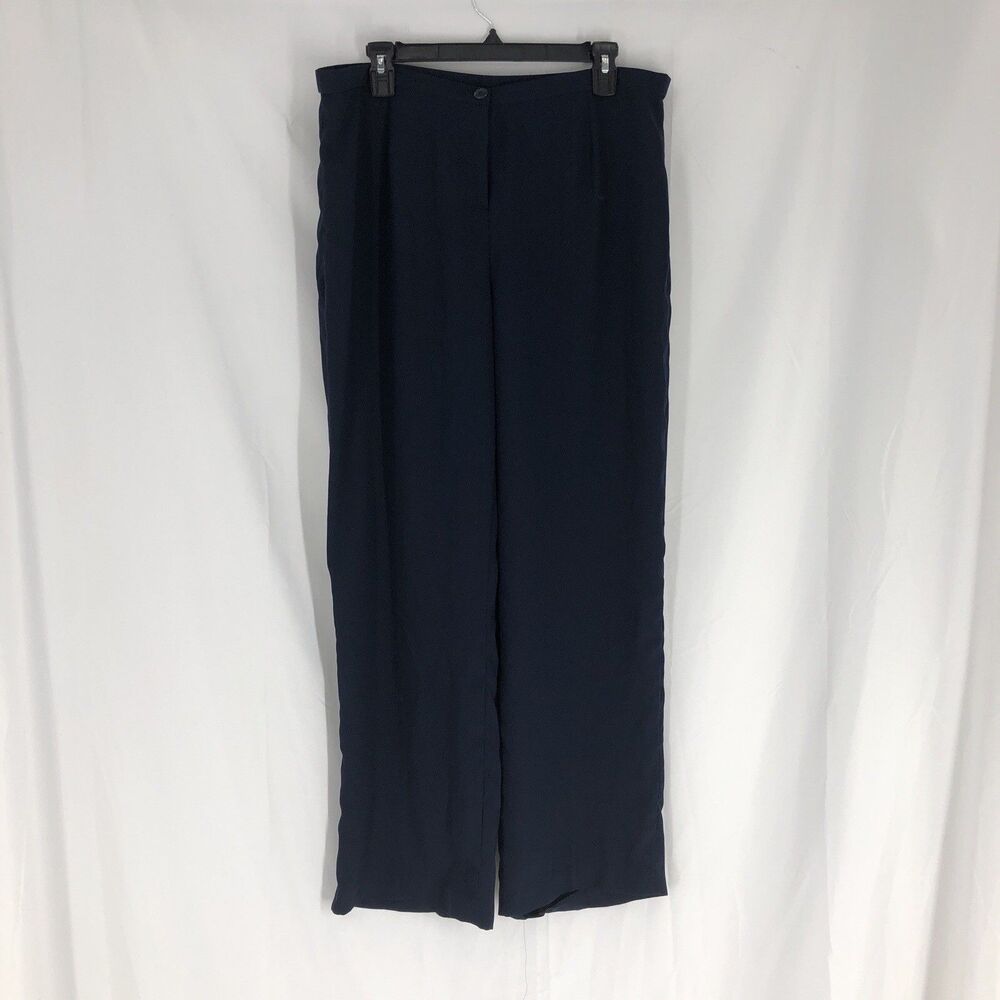 Pendleton Petite Womens Navy Blue Tapered Trousers Made in USA Size 16P
